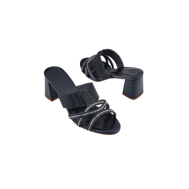 Calum Women's Luxury Embellished Box Heel Nicoli Shoes