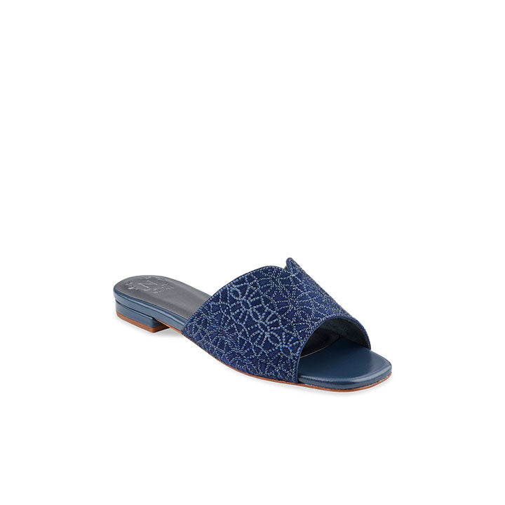 Celina Flat Sandal #color_navy blue
