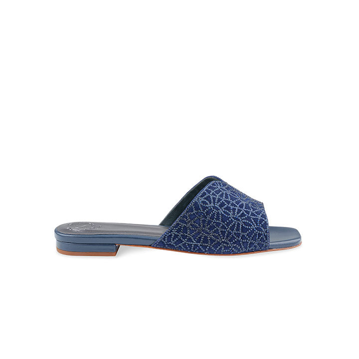 Celina Flat Sandal #color_navy blue