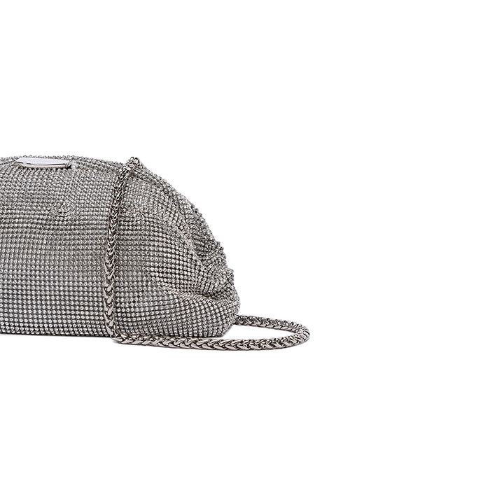 Nicoli Cezanne Slouchy Mesh bag #color_silver