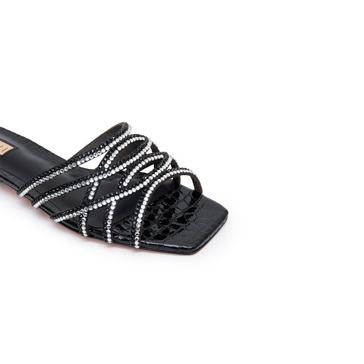 Charlize Luxury Flats #color_black