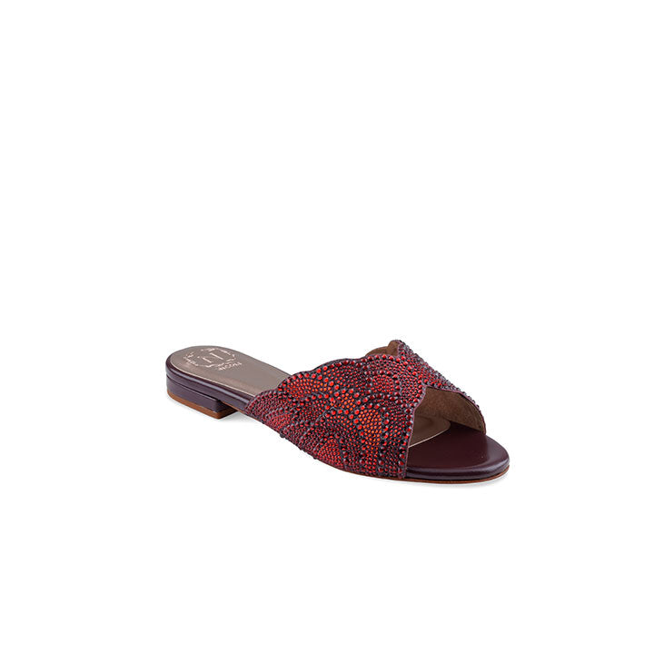 Darren Flat Sandal #color_burgundy