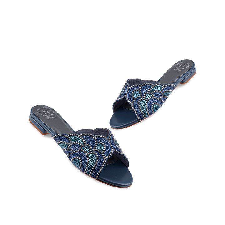 Darren Flat Sandal #color_navy blue