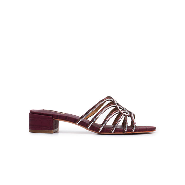 Edra Luxury Mule #color_burgundy