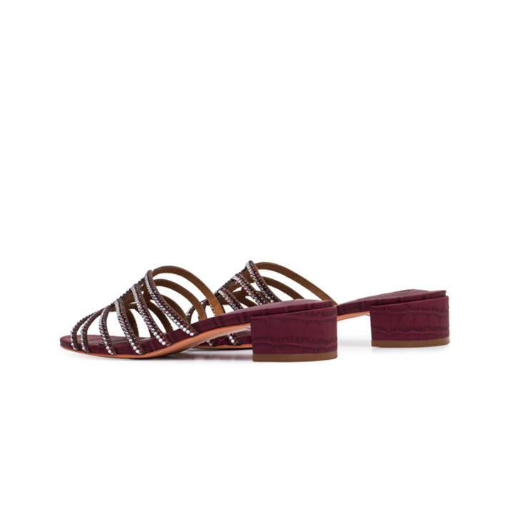 Edra Luxury Mule #color_burgundy