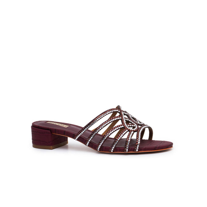 Edra Luxury Mule #color_burgundy