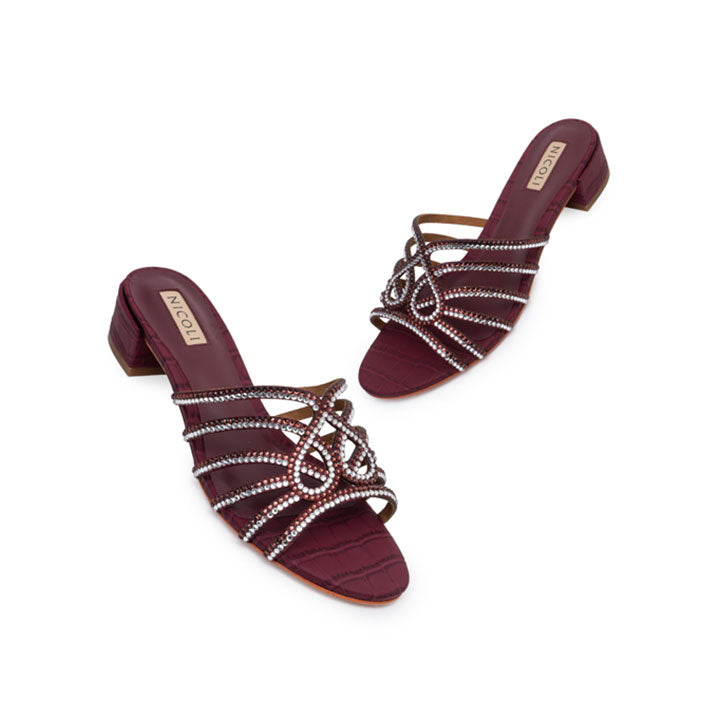 Edra Luxury Mule #color_burgundy