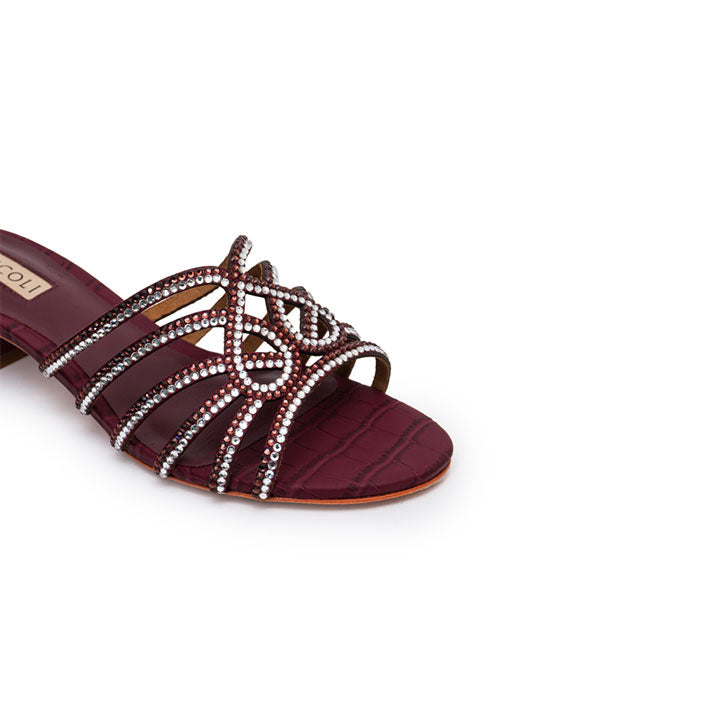 Edra Luxury Mule #color_burgundy