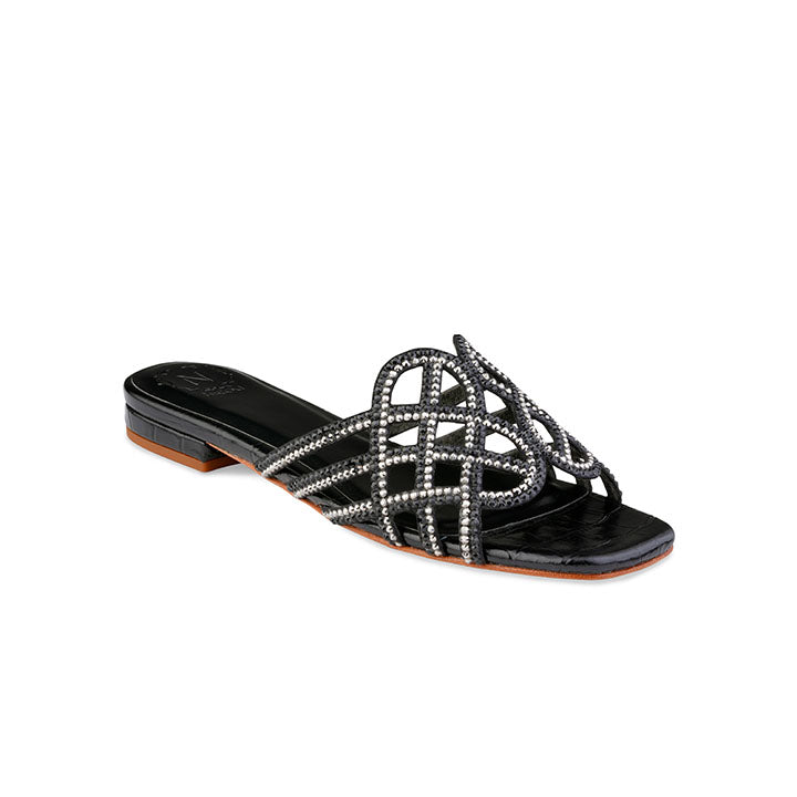 Fabiola Flat Sandal #color_black