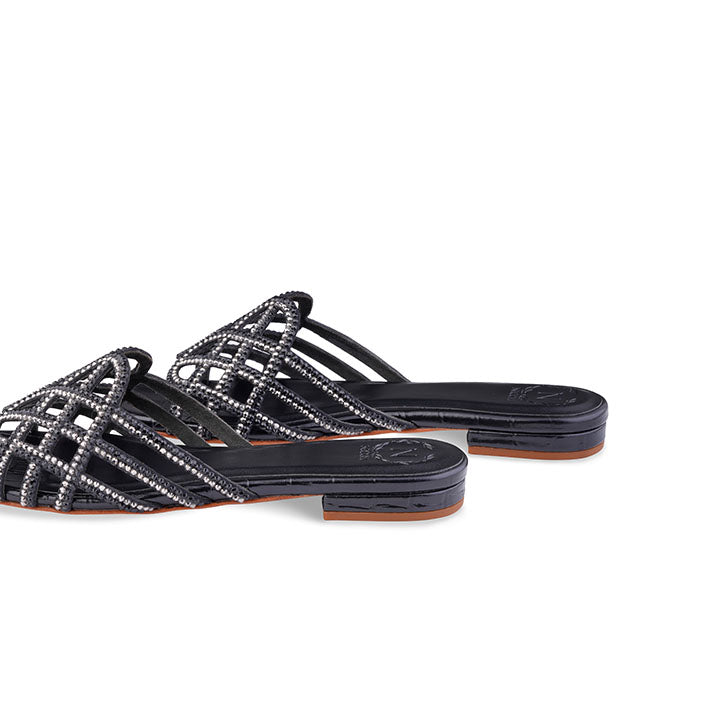 Fabiola Flat Sandal #color_black