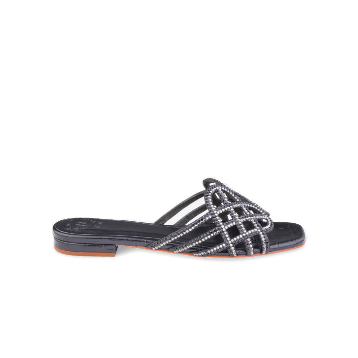 Fabiola Flat Sandal #color_black