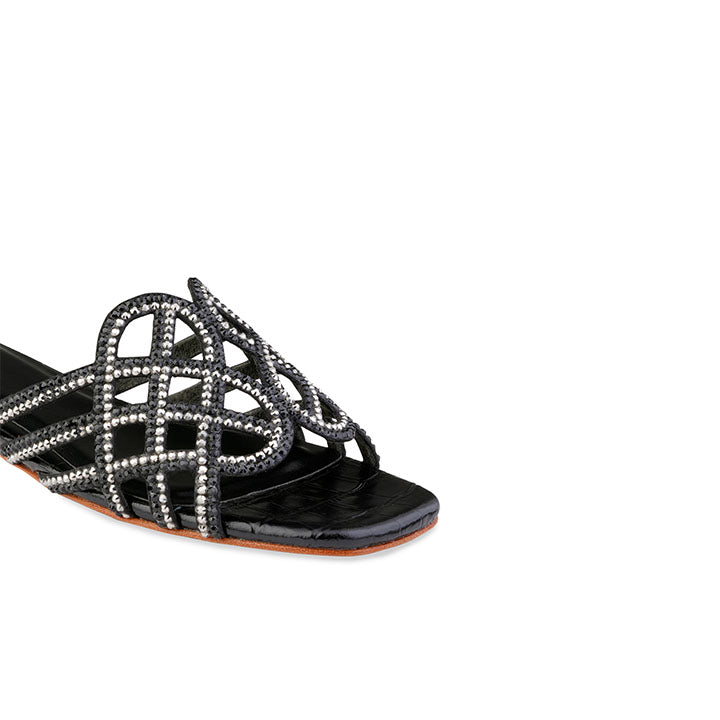 Fabiola Flat Sandal #color_black