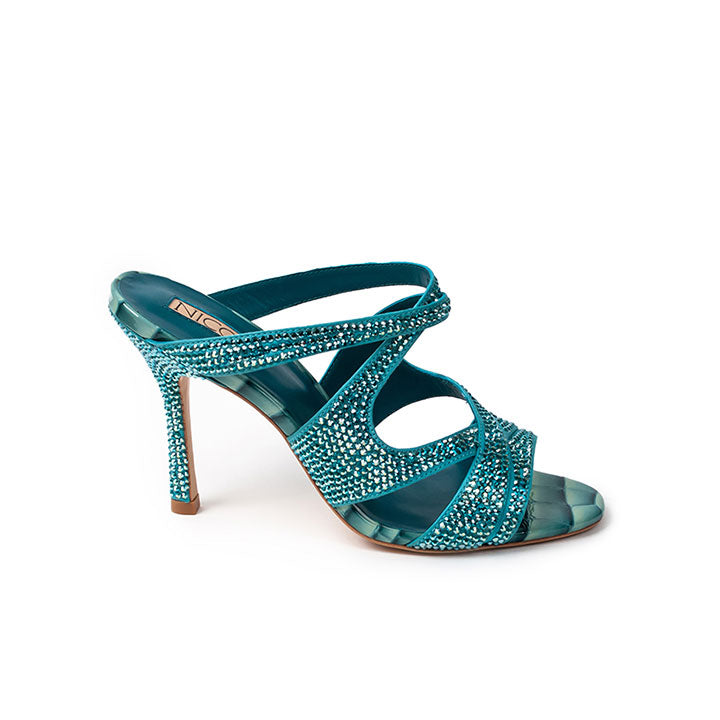 Feista  Luxury Box Heel Sandal #color_azul