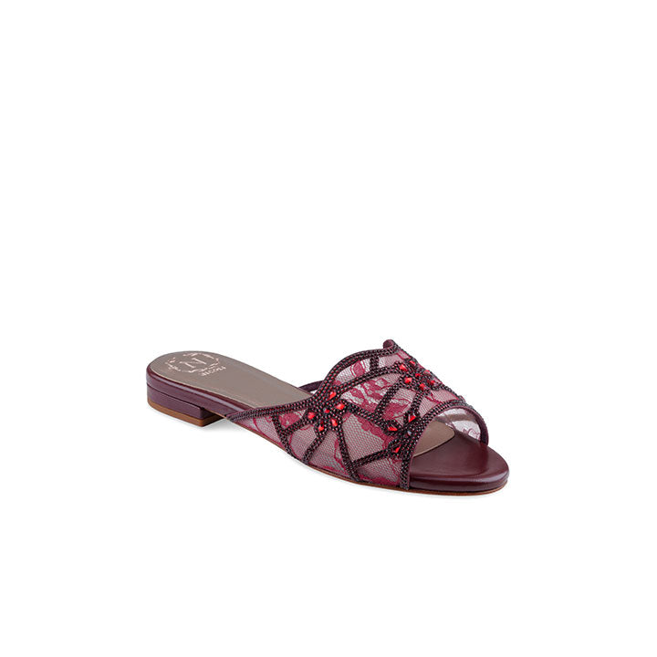 Gea Flat Sandal #color_maroon