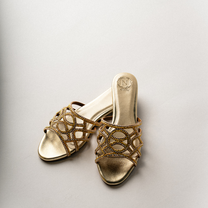 Galen Flat Sandal #color_gold