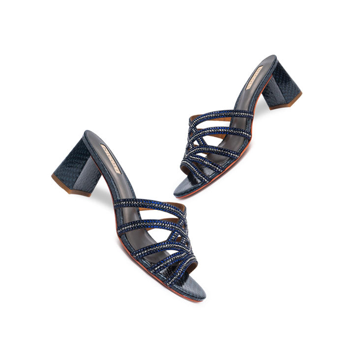 Hemera Luxury Mule #color_navy blue