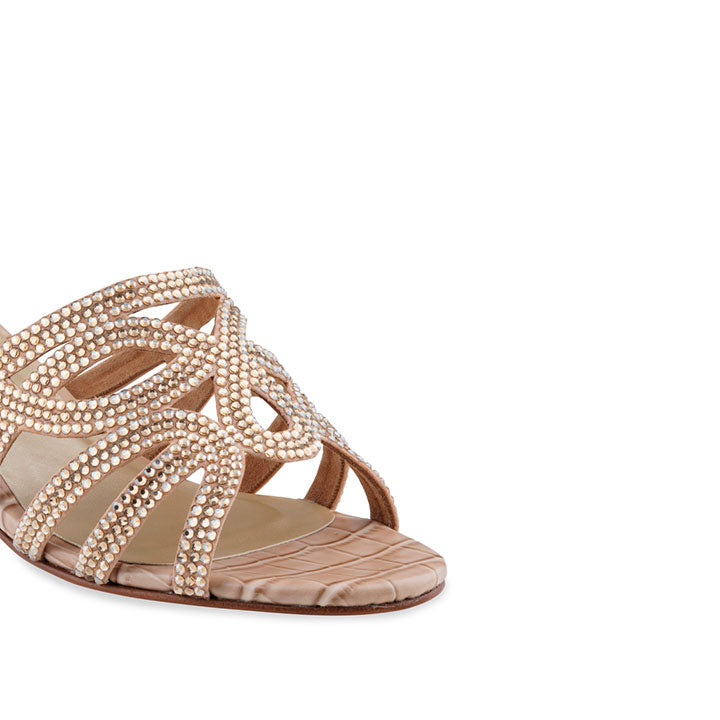 Ixchel | Women's Luxury Embellished Box Heel | Nicoli Shoes