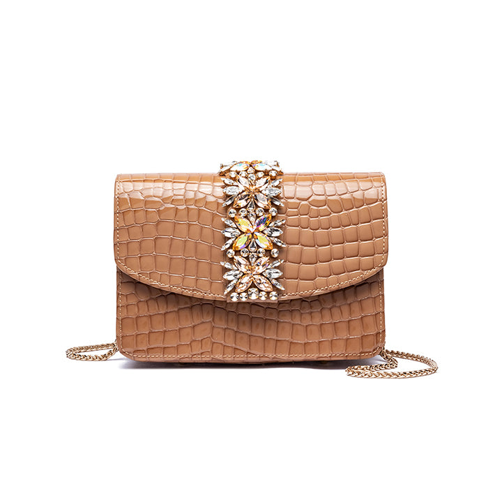 Kameryn Evening Bag #color_peach croco 10