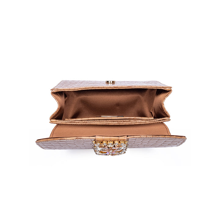Kameryn Evening Bag #color_peach croco 10
