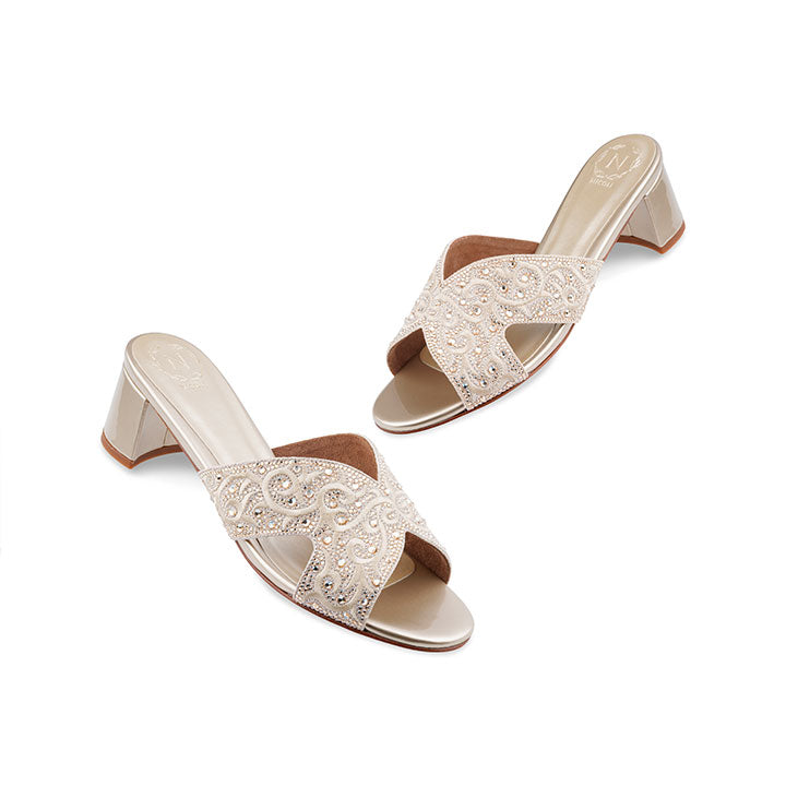 Keyla Box Heel #color_gold