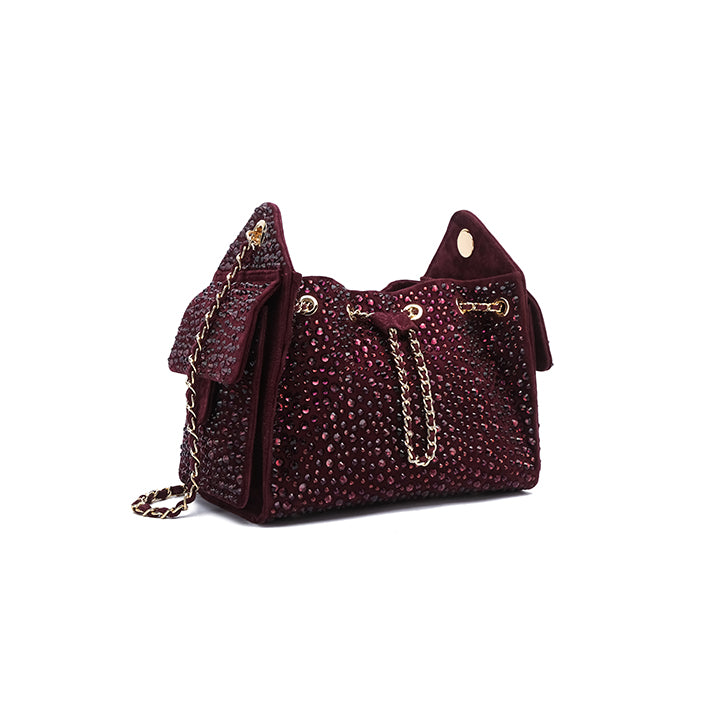 Kysa Evening Bag #color_maroon