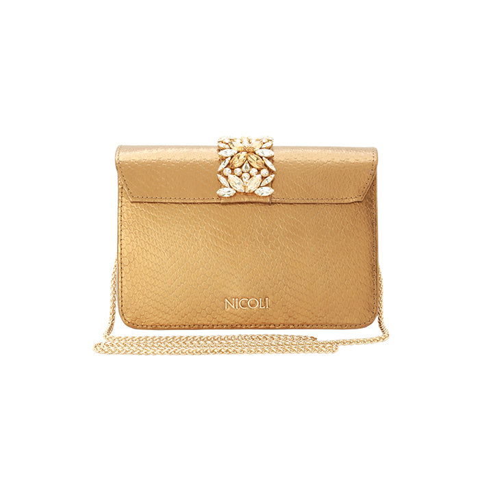 Kameryn Evening Bag #color_brown snake