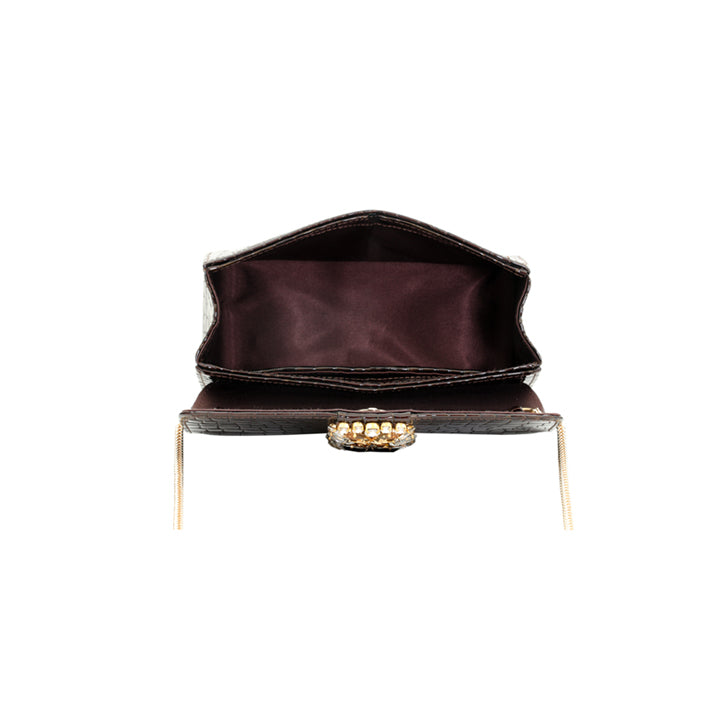 Kameryn Evening Bag #color_coffee croco 10
