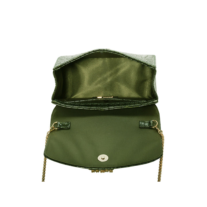 Kameryn Evening Bag #color_green croco 10