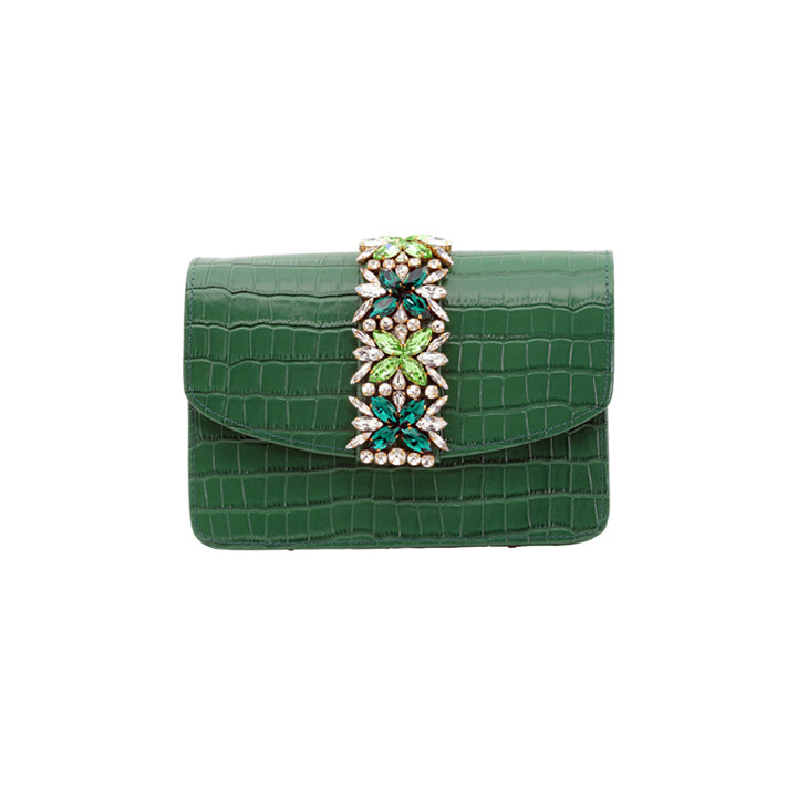 Kameryn Evening Bag #color_green croco 6