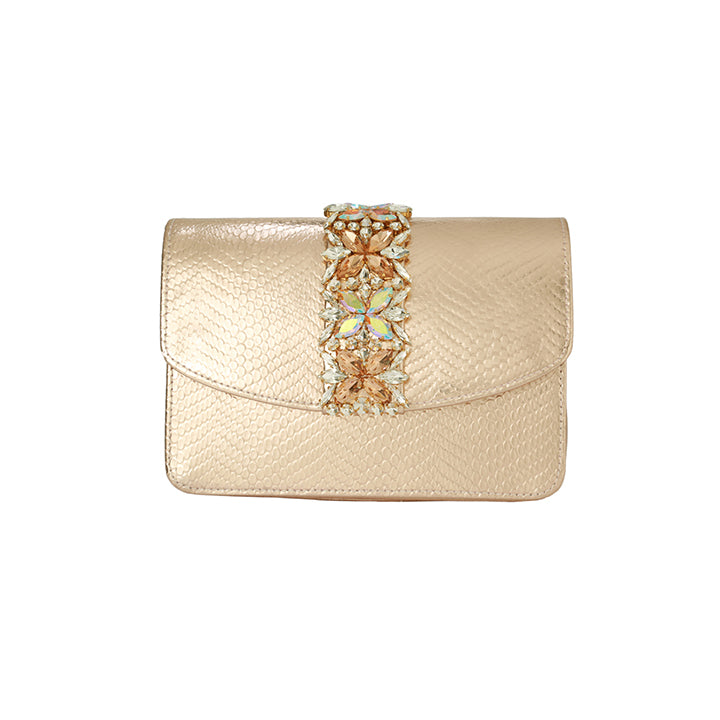 Kameryn Evening Bag #color_peach snake