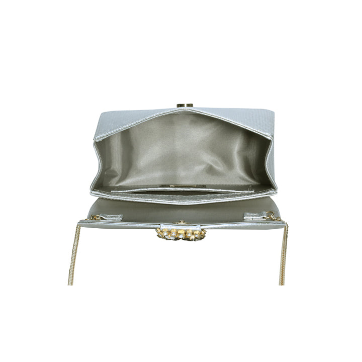 Kameryn Evening Bag #color_silver snake