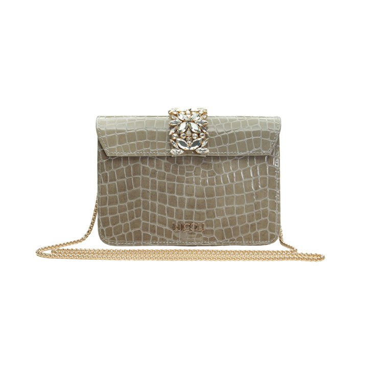 Kameryn Evening Bag #color_trout grey croco
