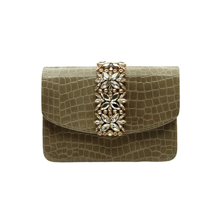 Kameryn Evening Bag #color_trout grey croco