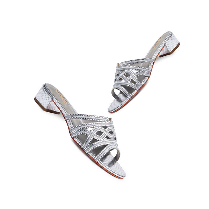 Leeandra Luxury Mule #color_silver
