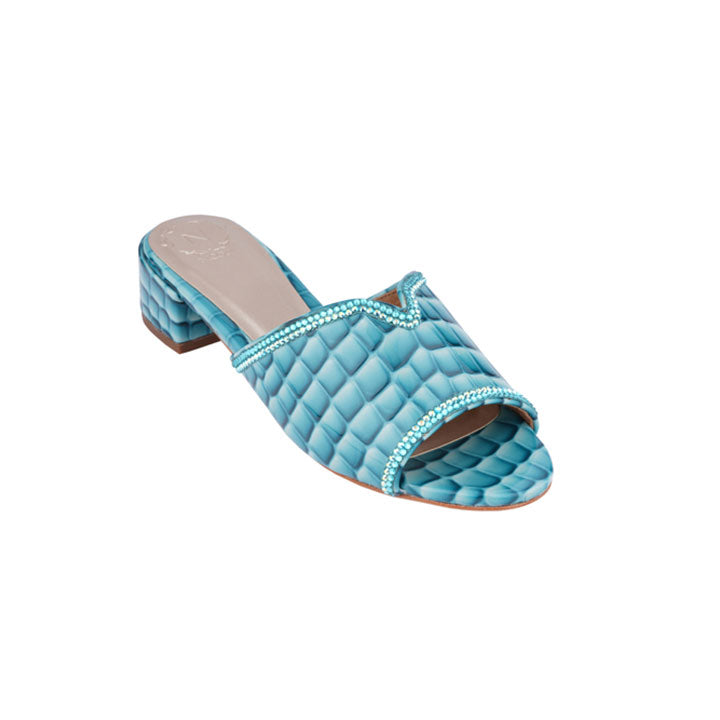 Nicoli Luxury mule #color_azul