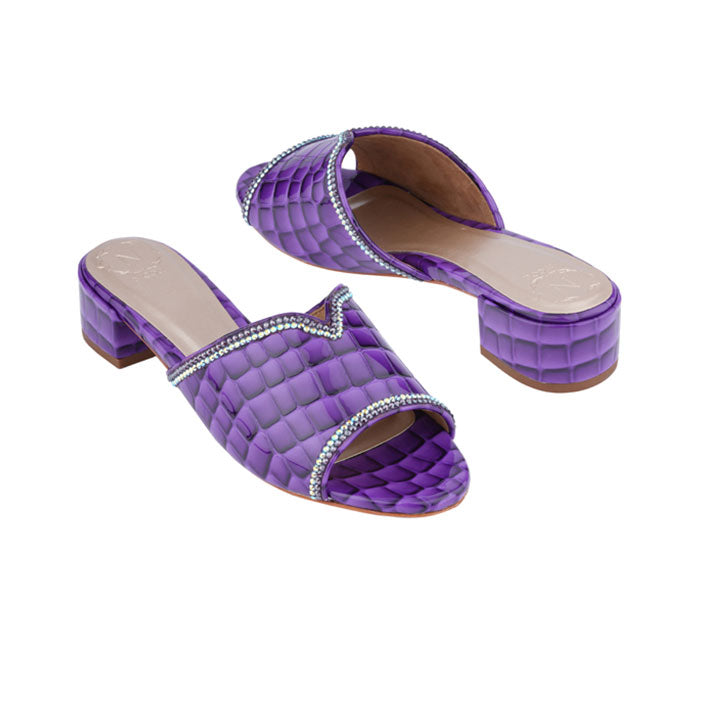 Nicoli Luxury mule #color_purple