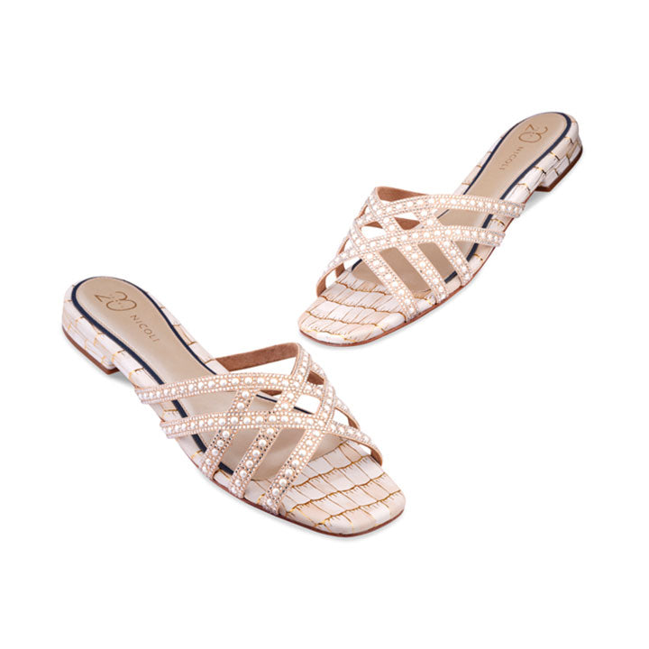 Marcil Flat Sandal #color_gold