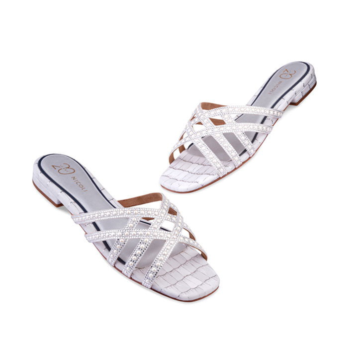 Marcil Flat Sandal #color_silver