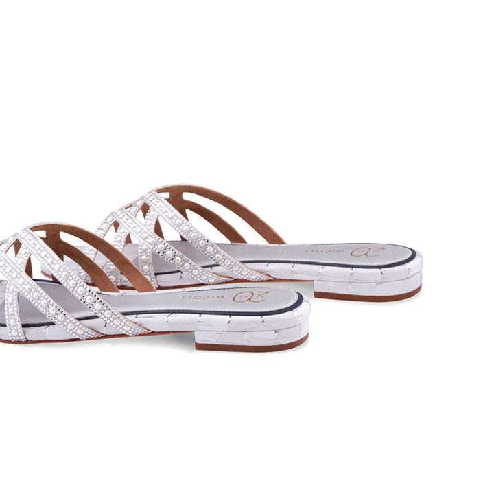 Marcil Flat Sandal #color_silver