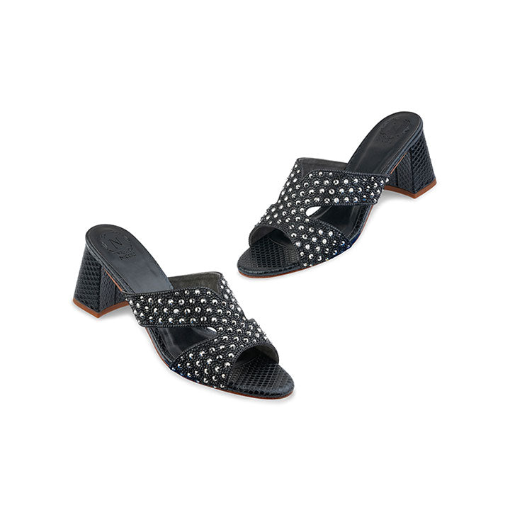 Nerissa Luxury Embellished  Box Heel