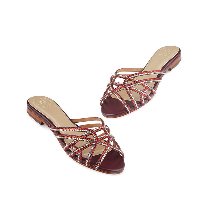 Pasqelina  Flats #color_maroon