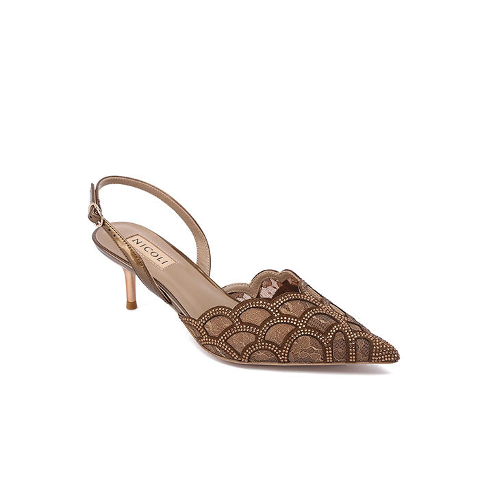 Peitho Nicoli Luxury Embellished #color_ bronze patent