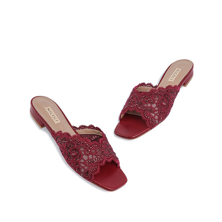 Quirin Nicoli Luxury Embellished #color_maroon