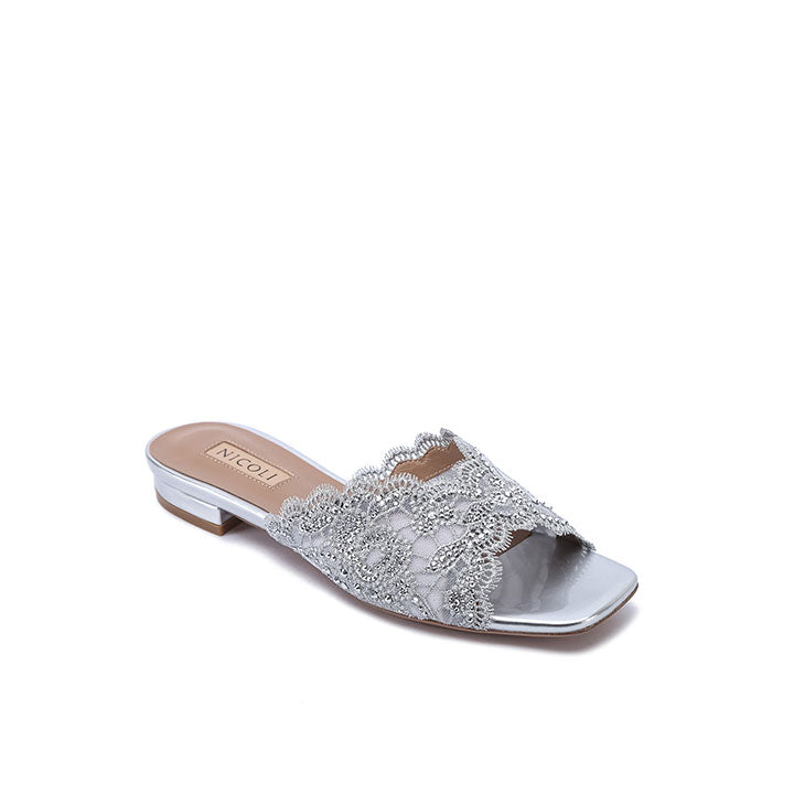 Quirin Nicoli Luxury Embellished #color_silver patent