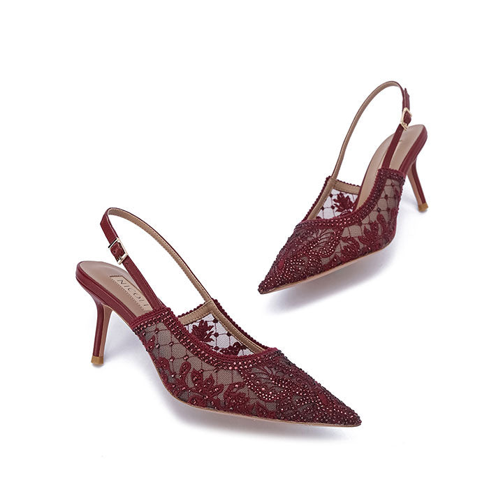 Rebekah Nicoli Luxury Embellished #color_maroon