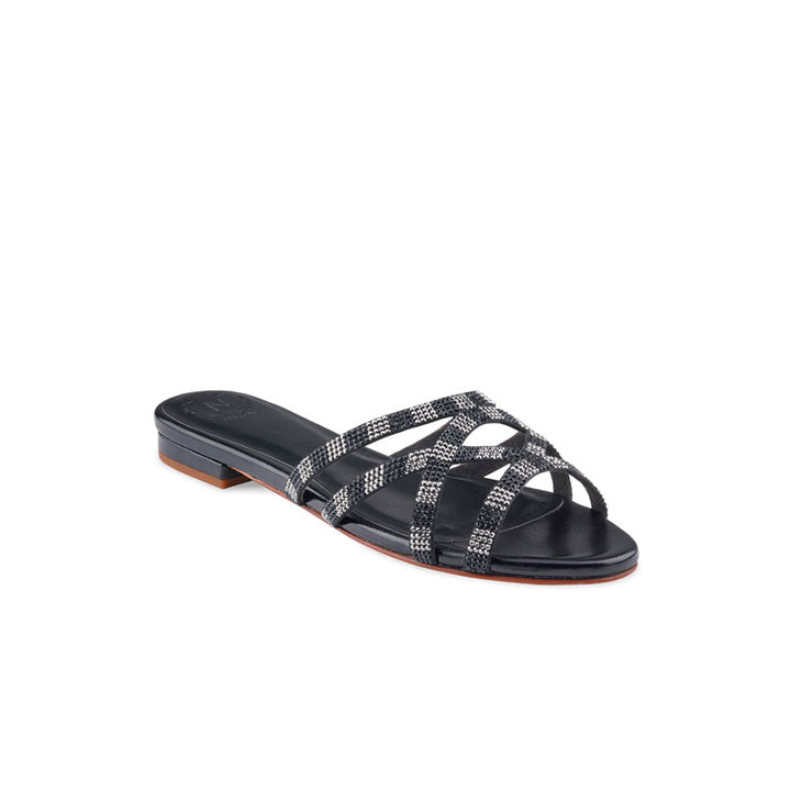 Riccarda Flat Sandal #color_black