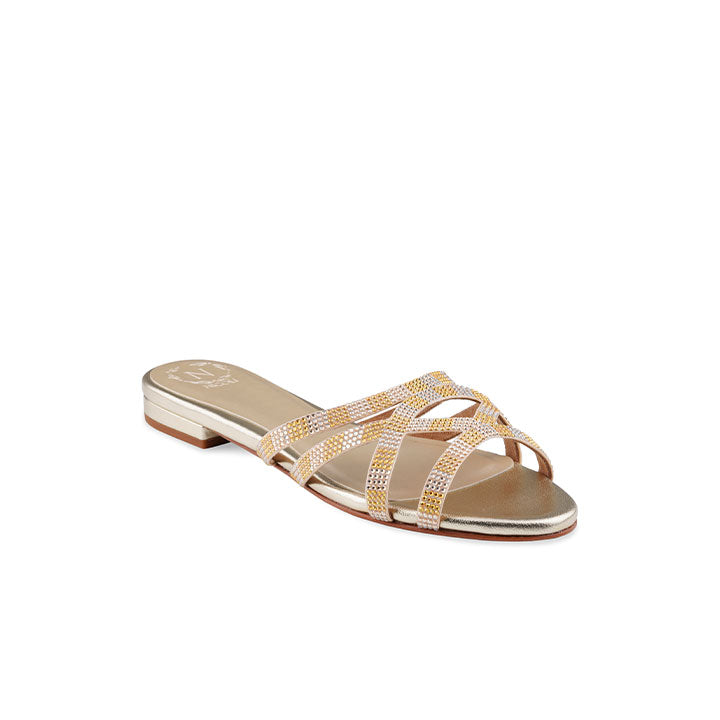 Riccarda Flat Sandal #color_gold