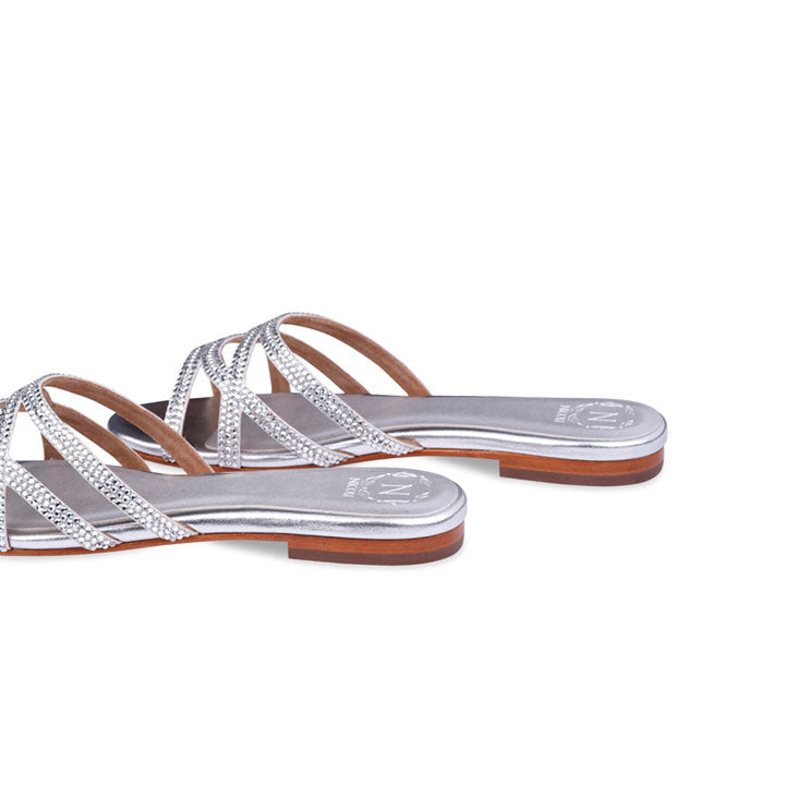 Sidnee Flat Sandal #color_silver