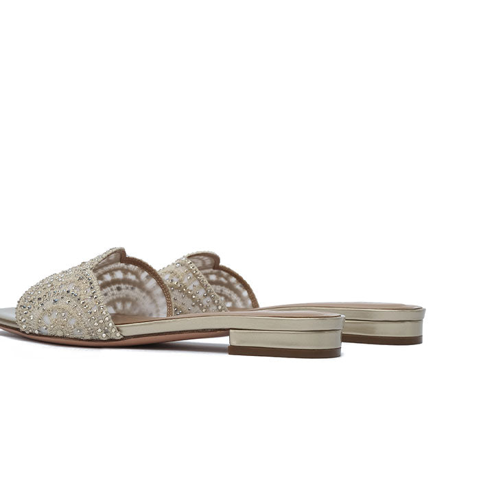 Sylvia Flat Sandal #color_gold