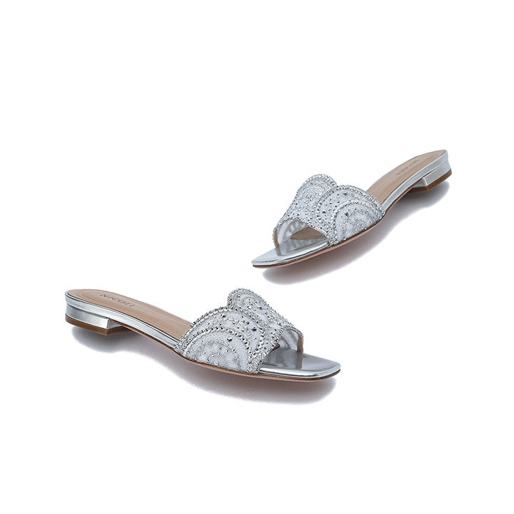 Sylvia Flat Sandal #color_silver
